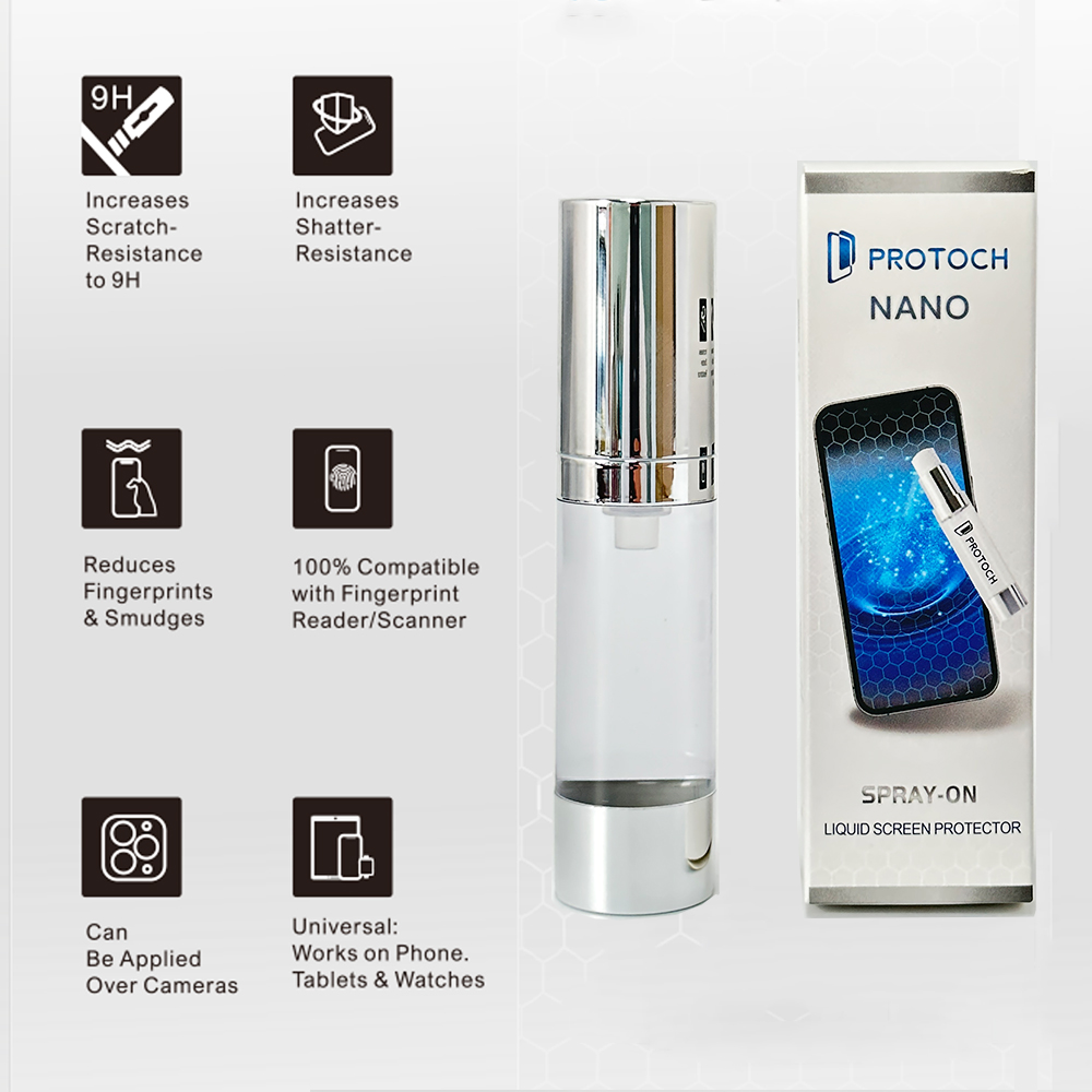 Oleophobic Coating Spray - Invisible Nano Liquid Screen Protector for
