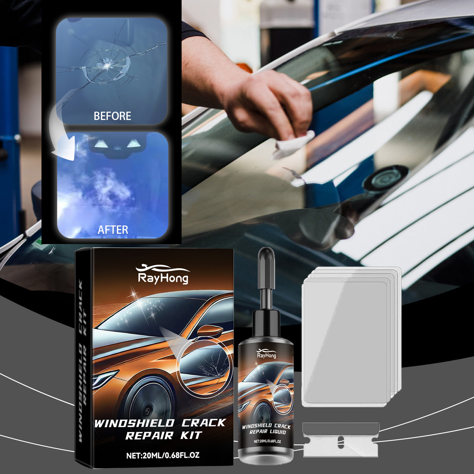 Car Windshield Crack Repair Re – Liquid Uv Glue Kit Bewertung und Preis