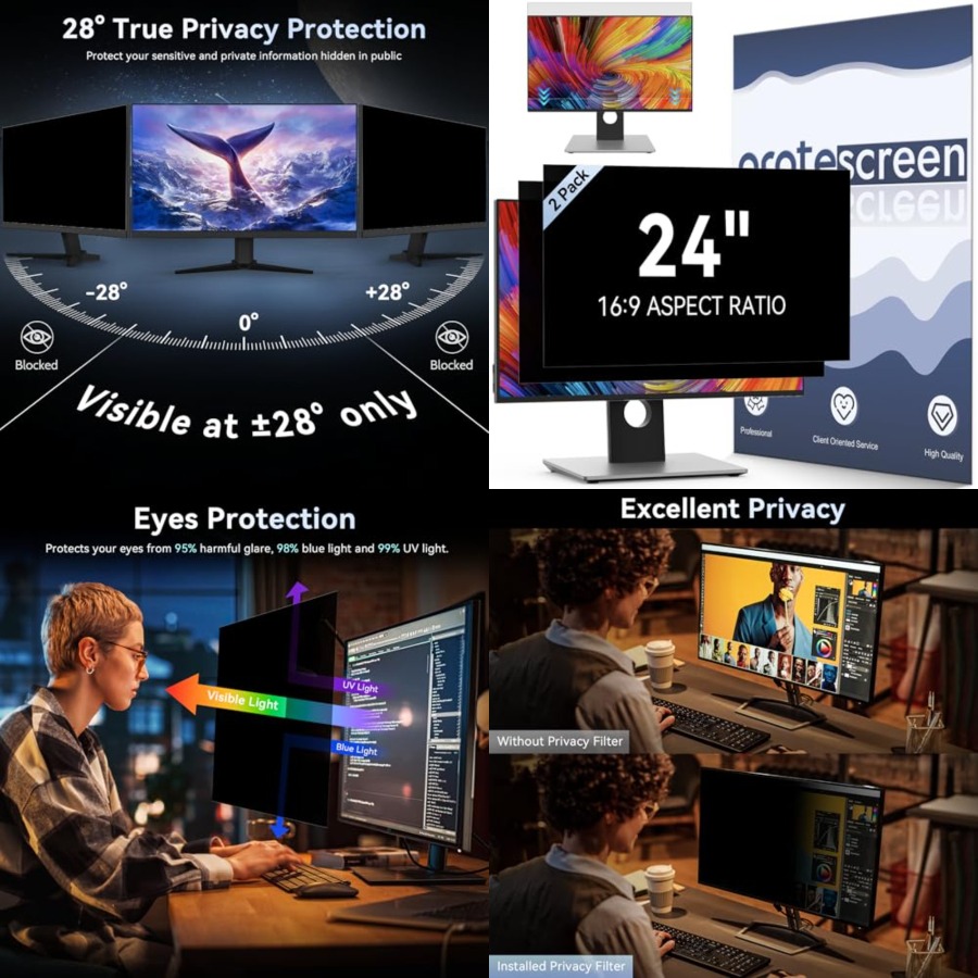 [2-Pack] 24 Inch Computer Priv – Privacy Filter 2Pack Bewertung und Preis