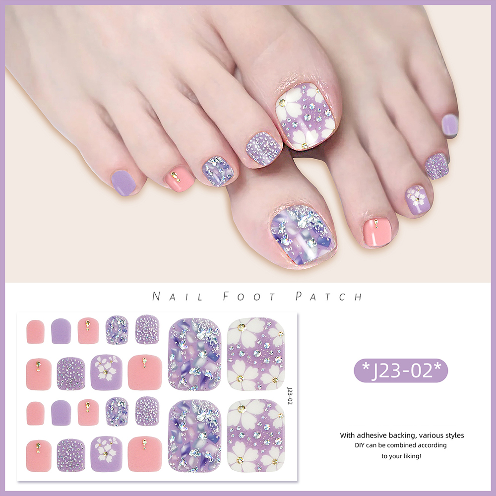 22tips/Sheet Toe Nail Stickers – Full Cover Adhesive Bewertung und Preis
